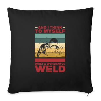 Blacksmith Schiede Anvil Cutler Gift - Sofa pillow with filling 45cm x 45cm - black - Front