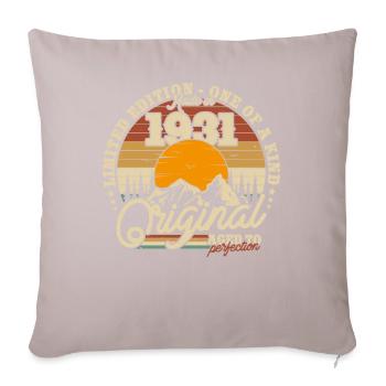 Vintage 1931 Gift - Sofa pillow with filling 45cm x 45cm - light taupe - Front