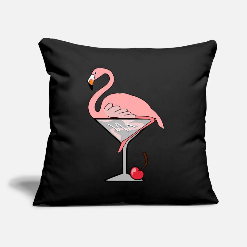 Flamingo Cocktail Sofa pillow with filling 45cm x 45cm