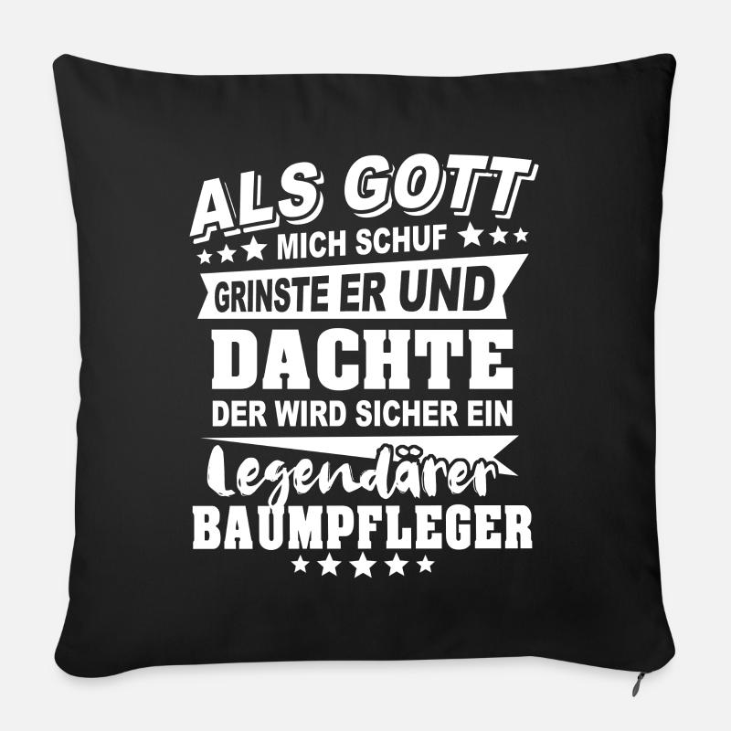 Baumpfleger - Sofakissen mit Füllung 45 x 45 cm - Schwarz
