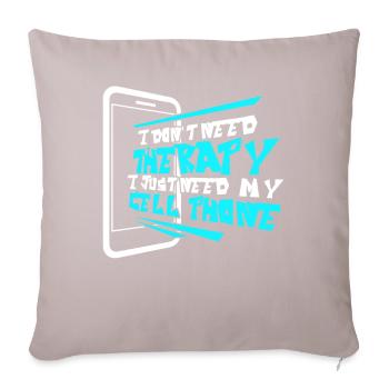 Cellphone Mobile Phone - Sofa pillow with filling 45cm x 45cm - light taupe - Front