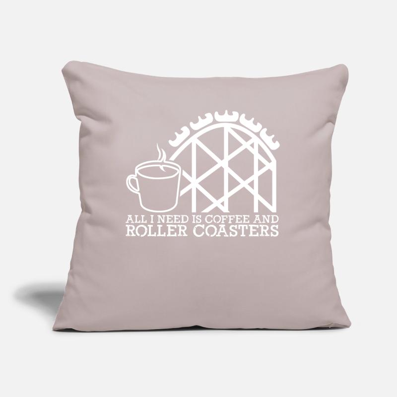 Achterbahn Kaffee Achterbahnfahrer Sofakissen mit Füllung 45 x 45 cm
