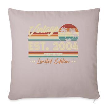 Vintage gift 2004, 19/20 years - Sofa pillow with filling 45cm x 45cm - light taupe - Front