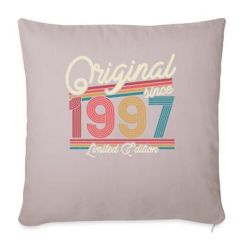 Vintage 1997 Cadeau d’anniversaire - Coussin et housse de 45 x 45 cm - taupe clair - Devant