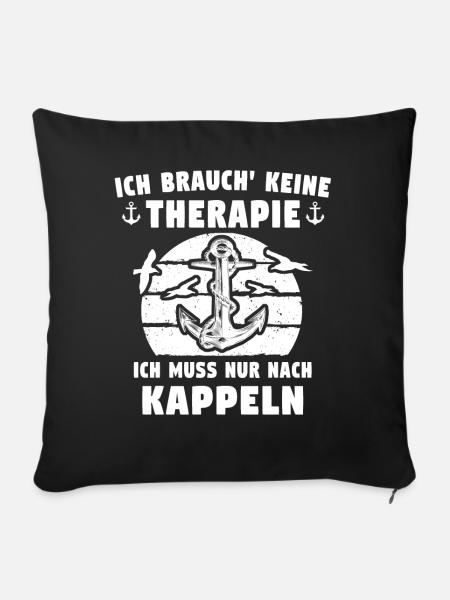 Kappeln Sprüche Kappelner - Sofakissen mit Füllung 45 x 45 cm - Schwarz