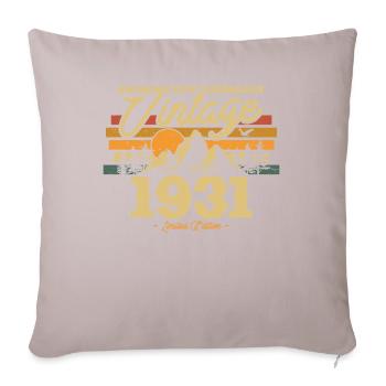 1931 Birthday Nostalgia - Sofa pillow with filling 45cm x 45cm - light taupe - Front