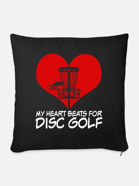 Disc golf Discgolf Spruch Frisbee - Sofakissen mit Füllung 45 x 45 cm - Schwarz