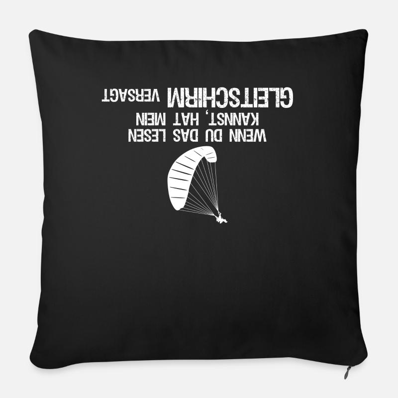 Gleitsegeln Paraglider Witz Paragliding - Sofakissen mit Füllung 45 x 45 cm - Schwarz
