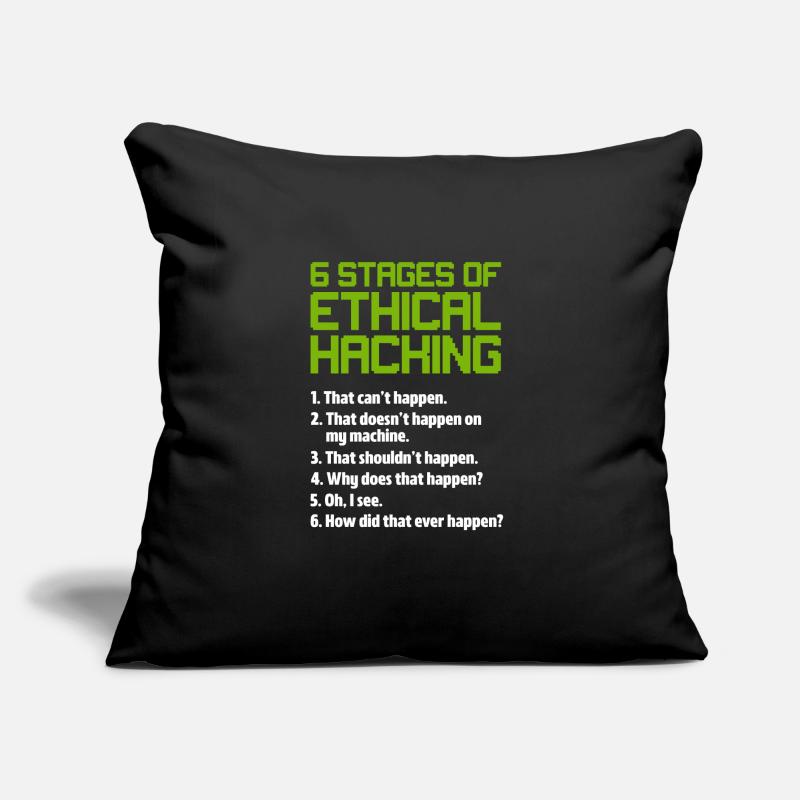 Hacker Coder Computerfreak Nerd Hacking Geschenk Sofakissen mit Füllung 45 x 45 cm