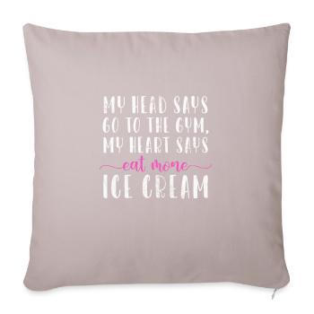 Ice cream - Sofa pillow with filling 45cm x 45cm - light taupe - Front