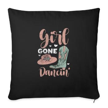 Line Dance - Sofa pillow with filling 45cm x 45cm - black - Front