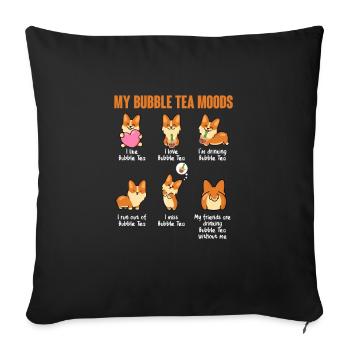 Bubble Tea - Sofa pillow with filling 45cm x 45cm - black - Front
