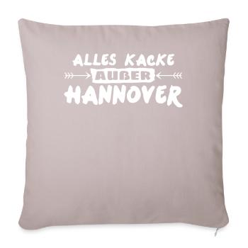 Hannover Spruch - Sofakissen mit Füllung 45 x 45 cm - helles Taupe - Vorne