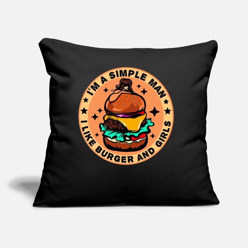 Burger Cheeseburger liebe - einfacher Mann Sofakissen mit Füllung 45 x 45 cm