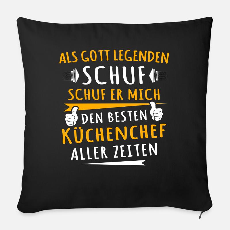 Küchenchef - Sofakissen mit Füllung 45 x 45 cm - Schwarz