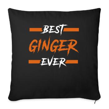 Rousse Rousse Cheveux roux - Coussin et housse de 45 x 45 cm - noir - Devant