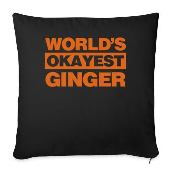 Cheveux roux drôle rousse rousse - Coussin et housse de 45 x 45 cm - noir - Devant