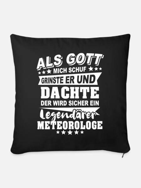 Meteorologe - Sofakissen mit Füllung 45 x 45 cm - Schwarz