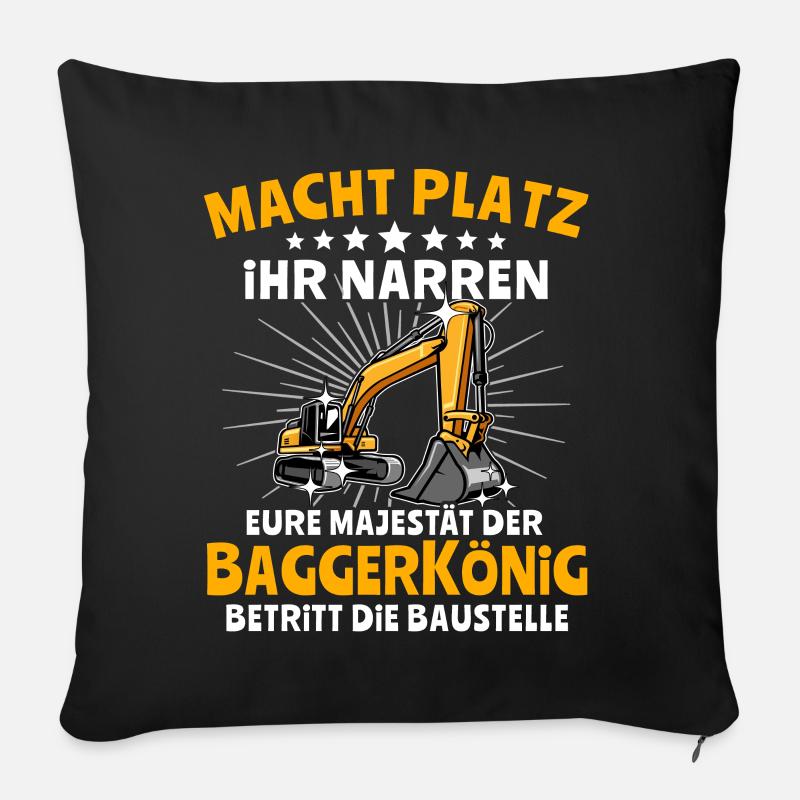 Bagger - Sofakissen mit Füllung 45 x 45 cm - Schwarz
