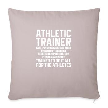 Sports Physician - Sofa pillow with filling 45cm x 45cm - light taupe - Front
