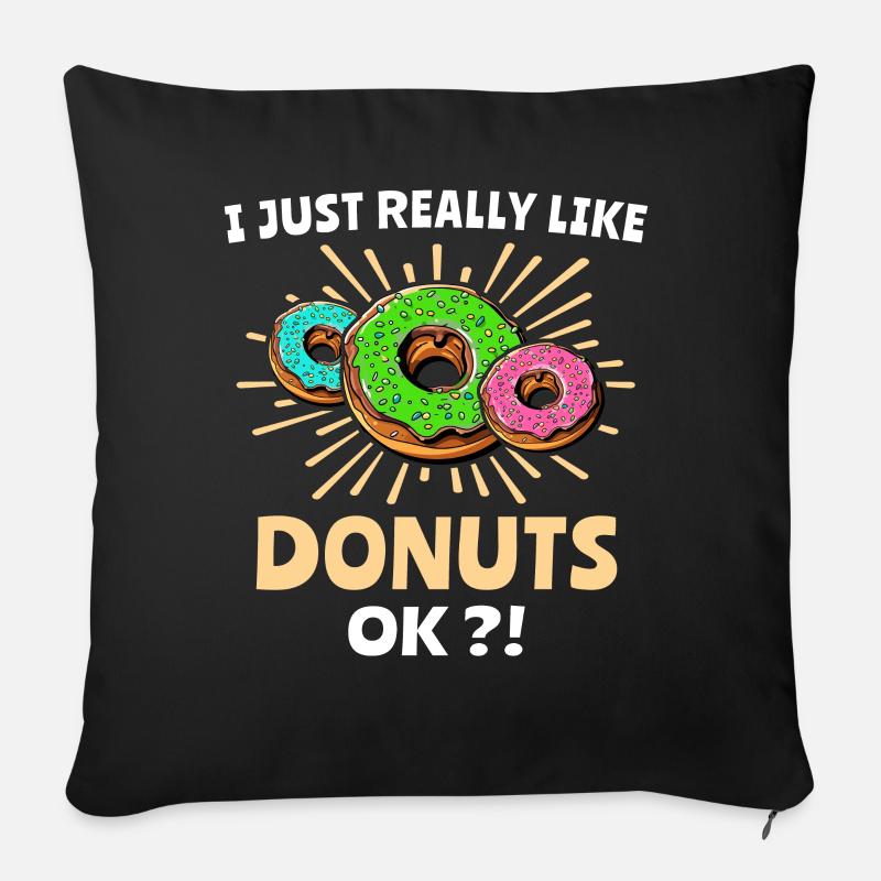 Donut Doughnut - Sofakissen mit Füllung 45 x 45 cm - Schwarz