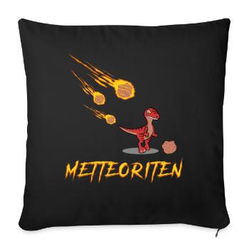 Hackfleisch Mettfleisch Mettbrötchen - Sofakissen mit Füllung 45 x 45 cm - Schwarz - Vorne