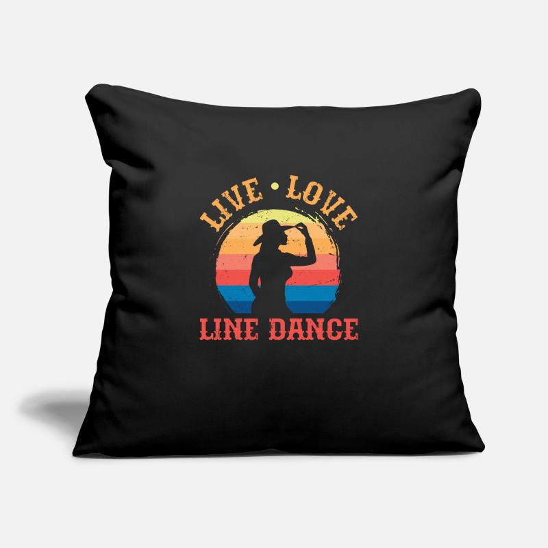 Linedance Country Line Dancer Linedancing Geschenk Sofakissen mit Füllung 45 x 45 cm