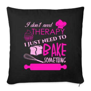 Confectioner, bakery, confectionery, baking - Sofa pillow with filling 45cm x 45cm - black - Front