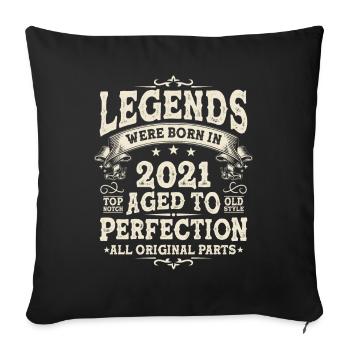 Surprise d’anniversaire légendaire 2021 - Coussin et housse de 45 x 45 cm - noir - Devant