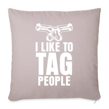Laser Tag, Lasertag, Lasergame - Coussin et housse de 45 x 45 cm - taupe clair - Devant