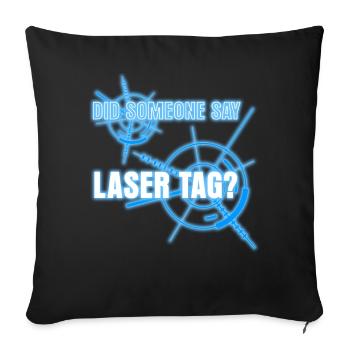 Lasertag Lasergame Laser Tag Laserdrom - Coussin et housse de 45 x 45 cm - noir - Devant