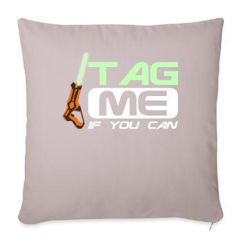 Laser Tag, Lasertag, Lasergame, Laserdrom - Coussin et housse de 45 x 45 cm - taupe clair - Devant