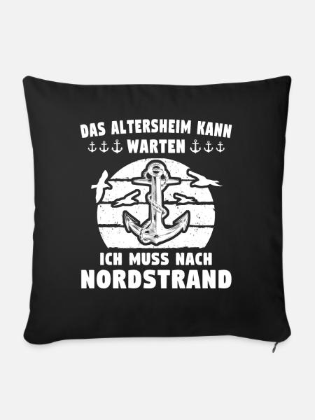 Nordstrand - Sofakissen mit Füllung 45 x 45 cm - Schwarz