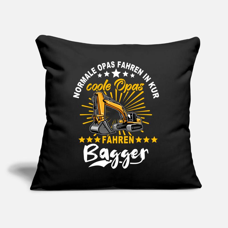 Baggerfahrer Opa Baggerführer Sofakissen mit Füllung 45 x 45 cm