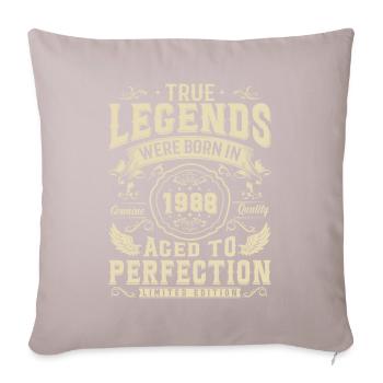Legendary Born in 1988 - Sofa pillow with filling 45cm x 45cm - light taupe - Front
