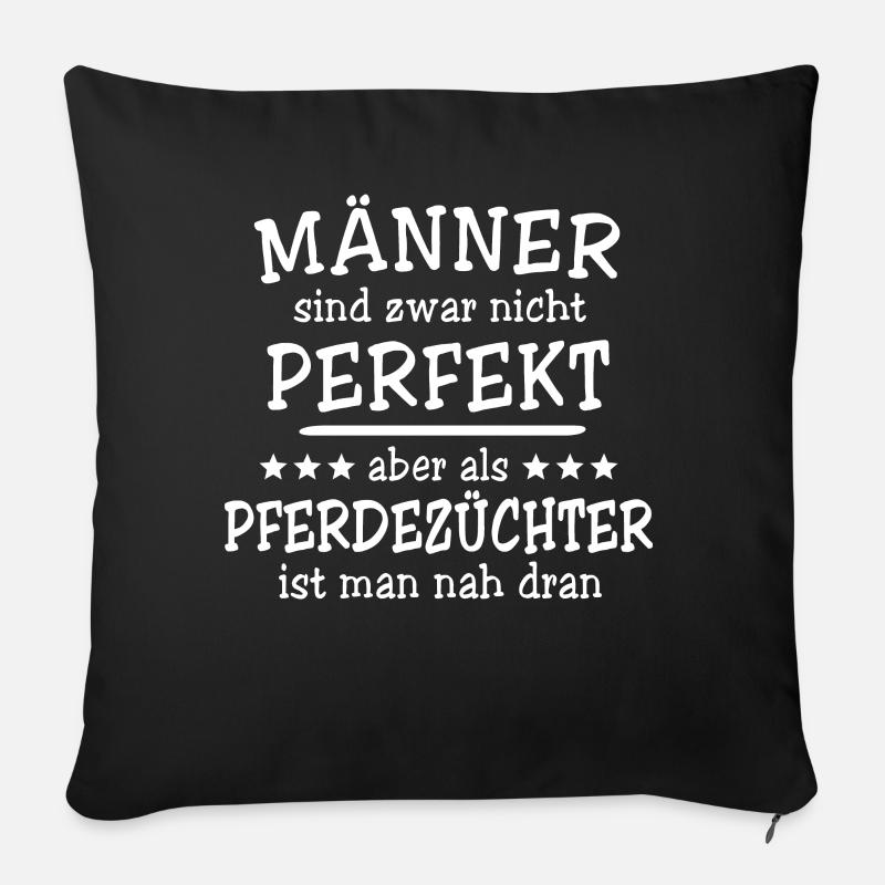Pferdezüchter Männer - Sofakissen mit Füllung 45 x 45 cm - Schwarz