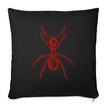 Ameise - Sofakissen mit Füllung 45 x 45 cm - Schwarz - Vorne