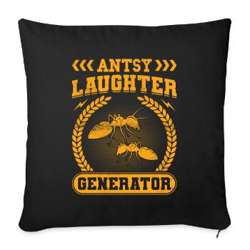 Antsy Laughter Generator - Sofa pillow with filling 45cm x 45cm - black - Front