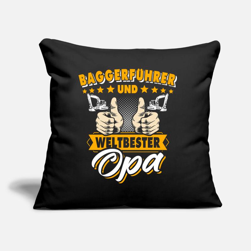 Opa Baggerfahrer Sofakissen mit Füllung 45 x 45 cm