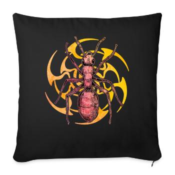 Ant - Sofa pillow with filling 45cm x 45cm - black - Front