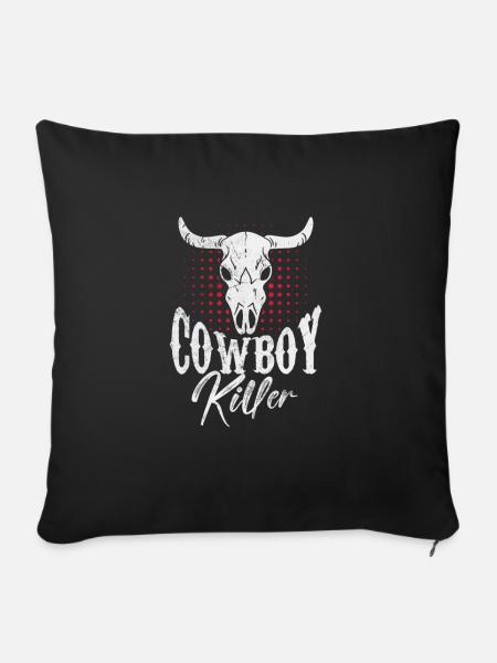 Cowboy - Sofakissen mit Füllung 45 x 45 cm - Schwarz