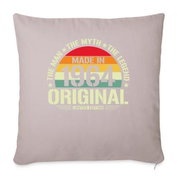 Unique 1964 - Sofa pillow with filling 45cm x 45cm - light taupe - Front