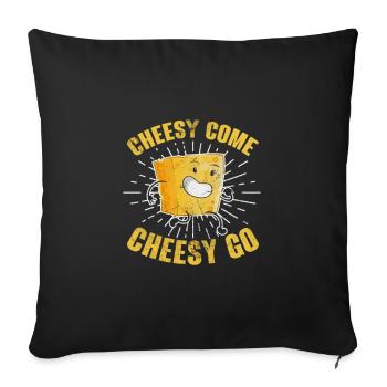 Cheese - Sofa pillow with filling 45cm x 45cm - black - Front