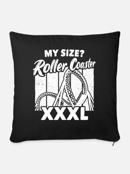 Achterbahn Roller Coaster - Sofakissen mit Füllung 45 x 45 cm - Schwarz