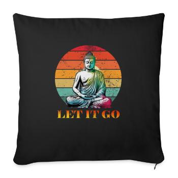 Meditation - Sofa pillow with filling 45cm x 45cm - black - Front