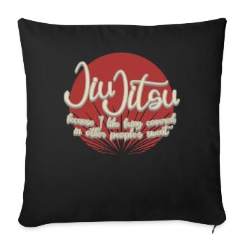 Ju-Jitsu Sweat Brasilian Jiu-Jitsu BJJ - Sofa pillow with filling 45cm x 45cm - black - Front