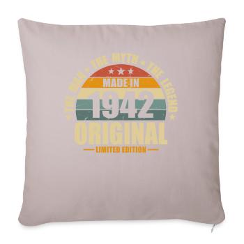 Anniversaire de 1940 - Coussin et housse de 45 x 45 cm - taupe clair - Devant