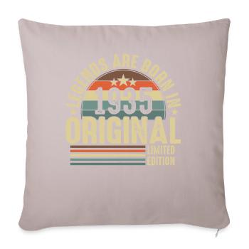 1935 Birthday: Vintage Vintage 89 - Sofa pillow with filling 45cm x 45cm - light taupe - Front