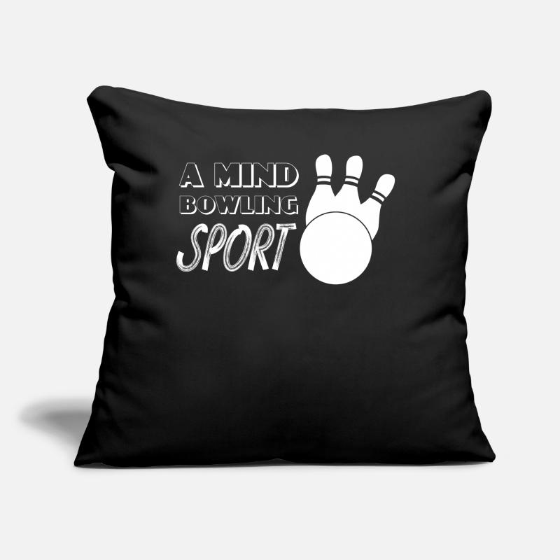 Boule de bowling et quille de bowling Coussin et housse de 45 x 45 cm