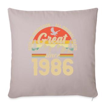 1986 - Une année légendaire - Coussin et housse de 45 x 45 cm - taupe clair - Devant